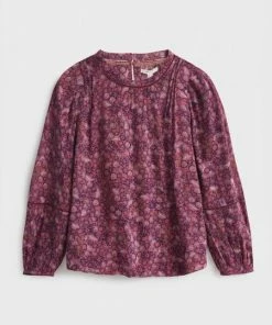 White Stuff Aubree Top - Plum Multi