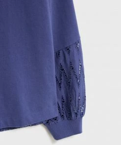 White Stuff Racquel Sweatshirt Top - Mid Blue