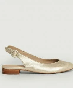 Bobbies Paris Golden La Coquette Leather Sandals