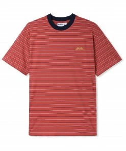 Butter Goods Camiseta Cliff Stripe Tee Rust L