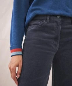 White Stuff Brooke Straight Cord Trousers - Dark Grey