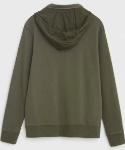 White Stuff Owen Zip Through - Khaki Green