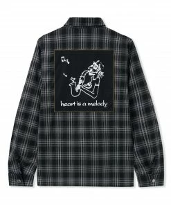 Butter Goods Sobrecamisa Melody Plaid Zip Overshirt Black L