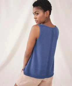 White Stuff Tallulah Knit Vest - Mid Blue 6 White Stuff Tallulah Knit Vest - Mid Blue