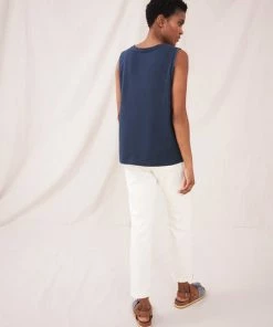 White Stuff Summer Sorbet Vest - Fr Navy