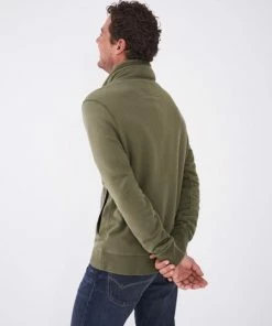 White Stuff Owen Zip Through - Khaki Green