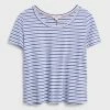 White Stuff Ezra Scoop Stripe T shirt - Blue Multi