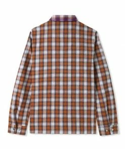 Butter Goods Patchwork Plaid Overshirt Brown Purple