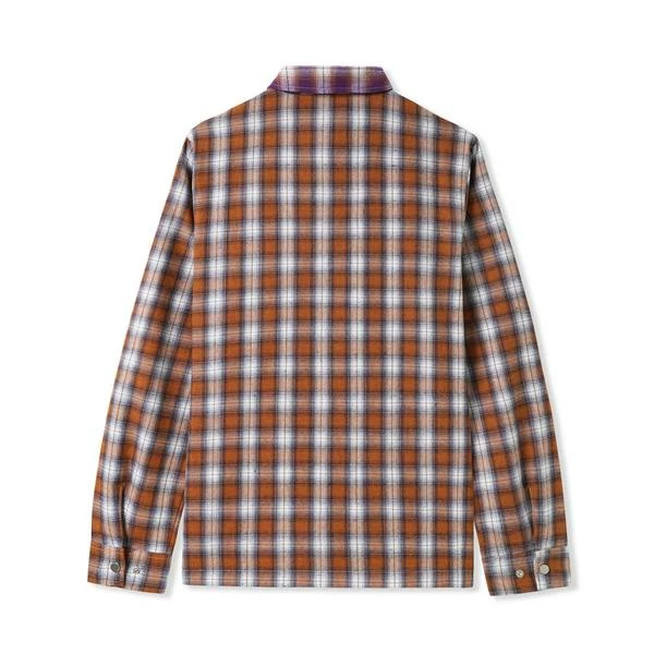 Butter Goods Patchwork Plaid Overshirt Brown Purple 1 Butter Goods Patchwork Plaid Overshirt Brown Purple