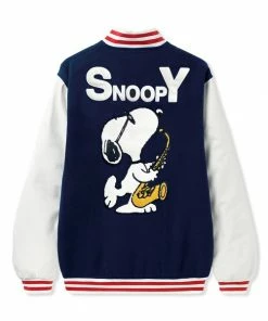 Butter Goods X Peanuts Jazz Varsity Jacket - Navy