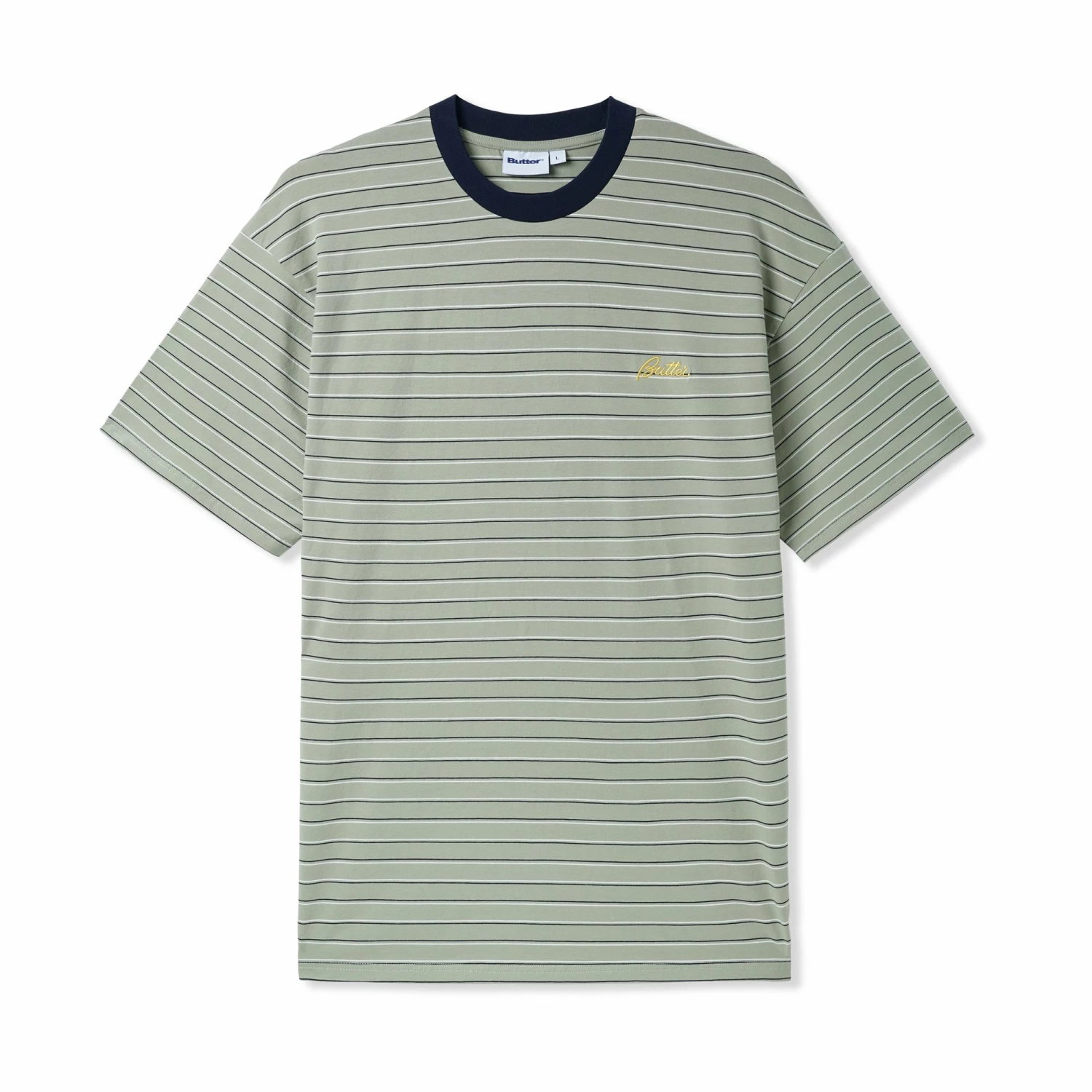 Butter Goods Camiseta Butter Goods Cliff Stripe Tee Sage L 1 Butter Goods Camiseta Butter Goods Cliff Stripe Tee Sage L