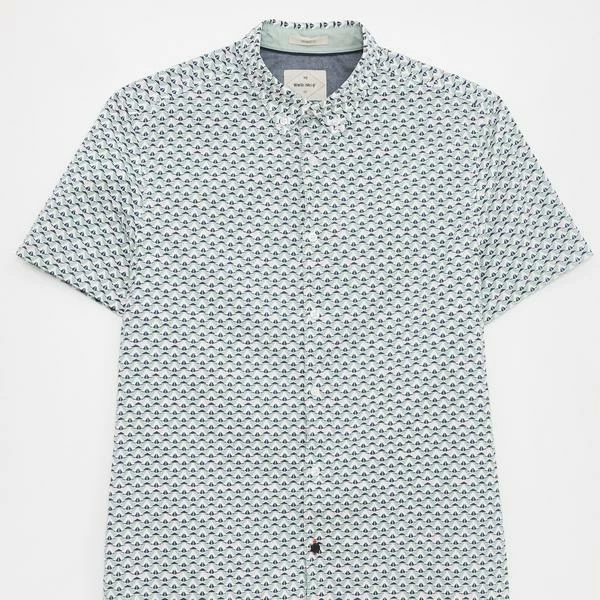 White Stuff Geo Boat Print Shirt 1 White Stuff Geo Boat Print Shirt