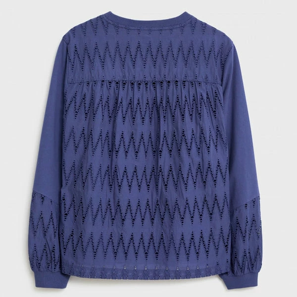 White Stuff Racquel Sweatshirt Top - Mid Blue 1 White Stuff Racquel Sweatshirt Top - Mid Blue