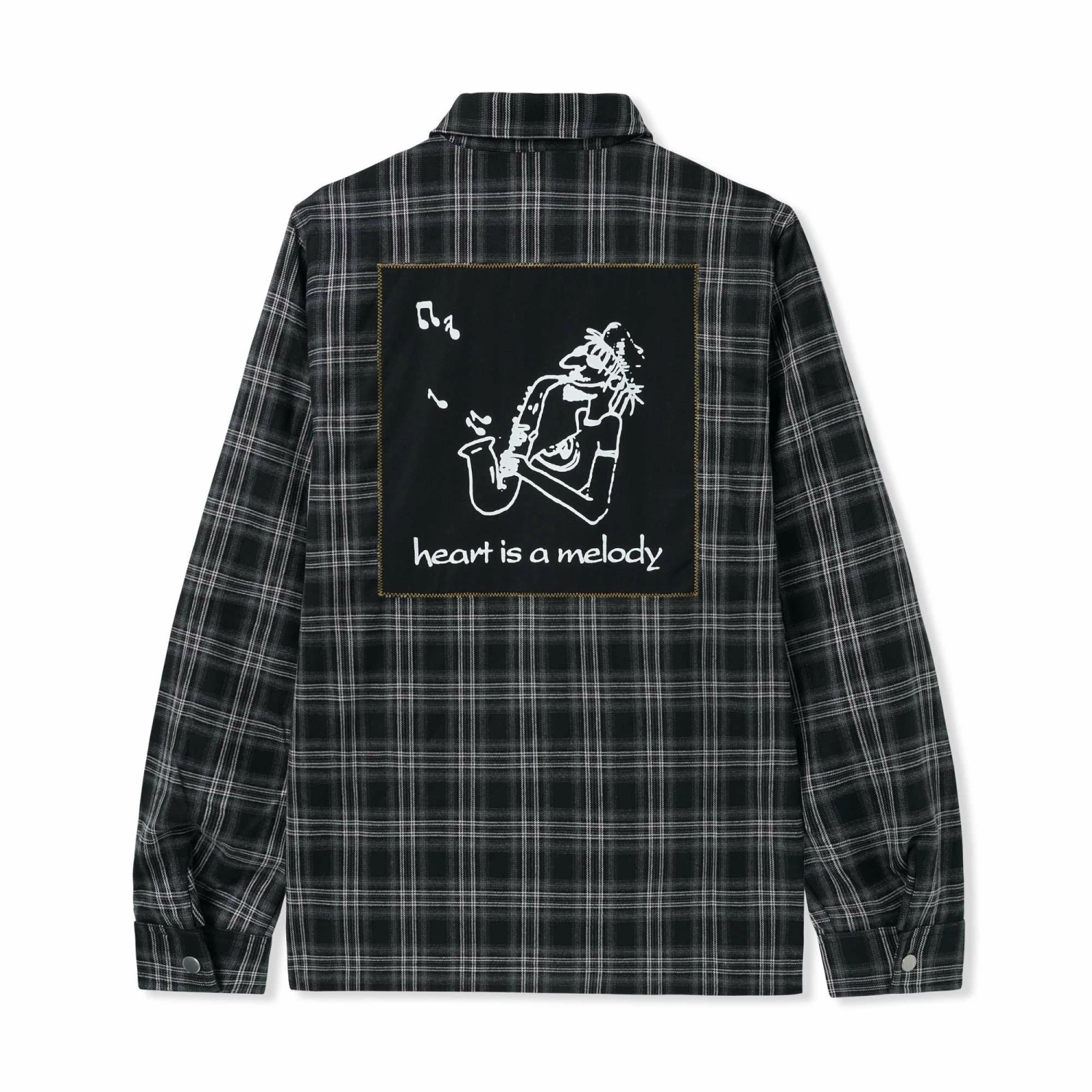 Butter Goods Sobrecamisa Melody Plaid Zip Overshirt Black L-en 1 Butter Goods Sobrecamisa Melody Plaid Zip Overshirt Black L-en