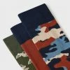 White Stuff 3 Pack Camo Socks - Red Multi