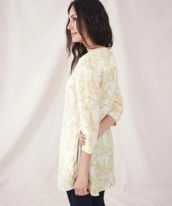 White Stuff Anais Linen Tunic - Ivory Multi