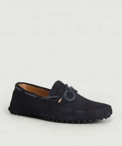 Bobbies Paris Navy Blue Le Reveur Suede Loafers