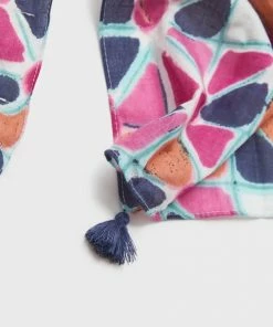 White Stuff Ella Cotton Viscose Scarf - Pink Pr