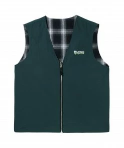 Butter Goods Chaleco Shadow Plaid Reversible Vest M-en