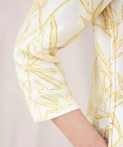 White Stuff Anais Linen Tunic - Ivory Multi