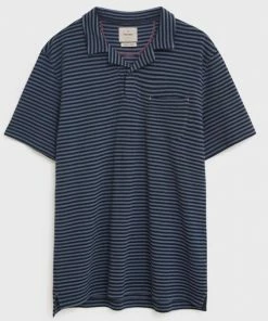 White Stuff Revere Stripe Polo - Dark Navy Shirt