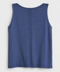 White Stuff Tallulah Knit Vest - Mid Blue