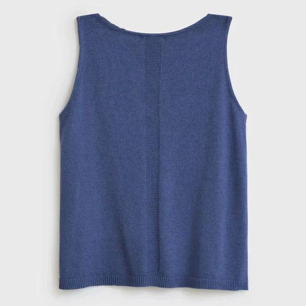 White Stuff Tallulah Knit Vest - Mid Blue 2 White Stuff Tallulah Knit Vest - Mid Blue