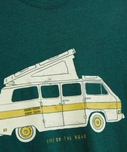 White Stuff Camper Van Graphic Tee - Cobalt Blue