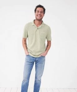 White Stuff Revere Stripe Polo - Light Green Shirt
