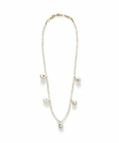 Anni Lu Marianne Pearl Necklace Gold
