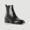Bobbies Paris Camden Croco Effect Leather Boots