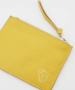 White Stuff Slogan Cardholder Yellow