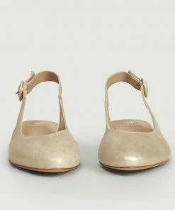 Bobbies Paris Golden La Coquette Leather Sandals