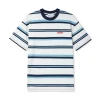 Butter Goods Camiseta Base Stripe Tee White Navy Blue L