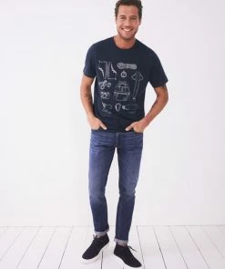 White Stuff Expedition Graphic Tee - Dark Navy