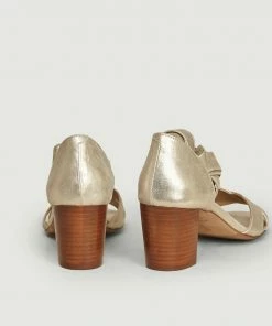 Bobbies Paris Sand Gold Or Sablé La Papillonneuse Leather Sandals 5 Bobbies Paris Sand Gold Or Sablé La Papillonneuse Leather Sandals