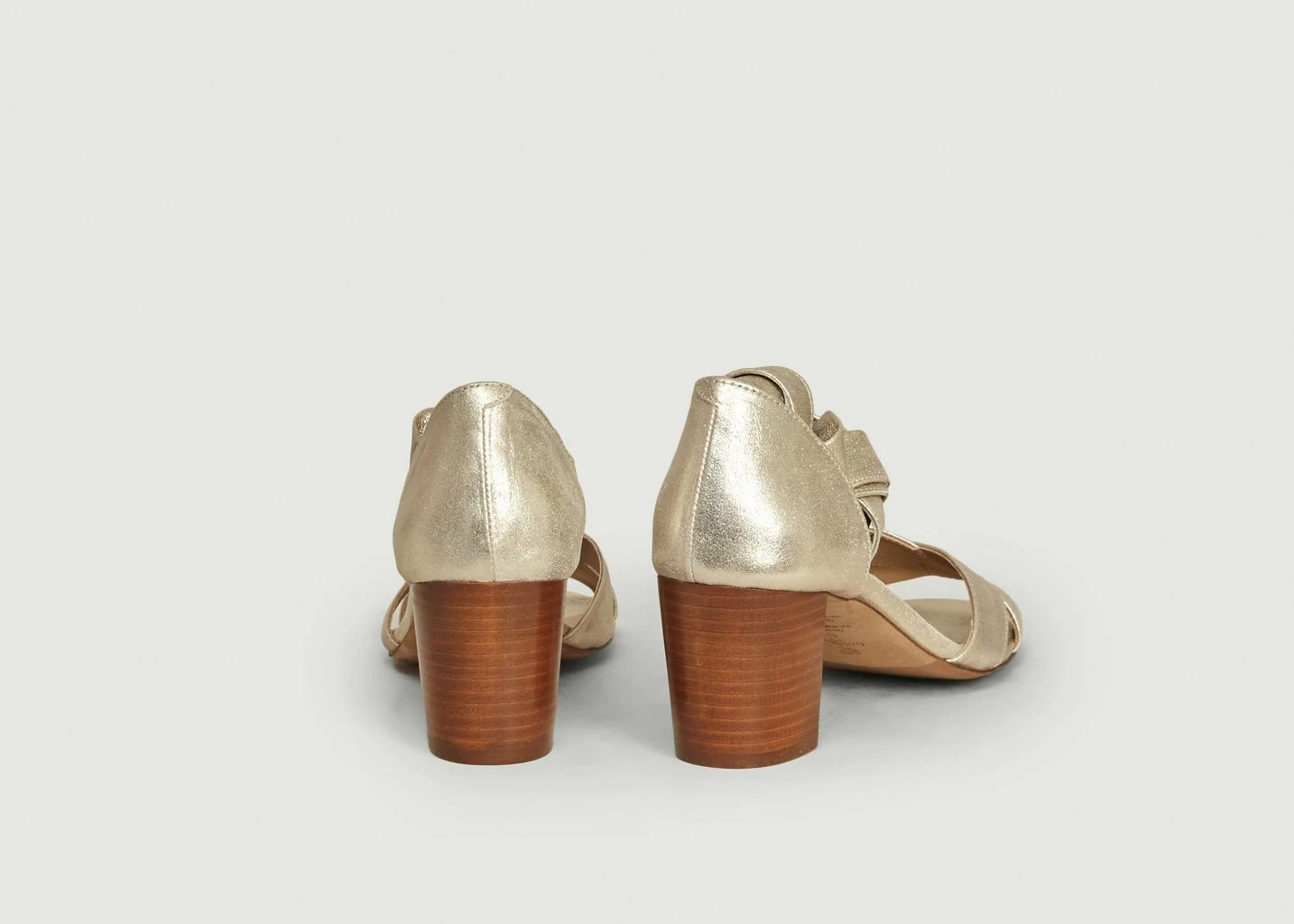 Bobbies Paris Sand Gold Or Sablé La Papillonneuse Leather Sandals 3 Bobbies Paris Sand Gold Or Sablé La Papillonneuse Leather Sandals