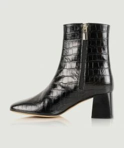 Bobbies Paris Rachelle Croco Effect Leather Boots