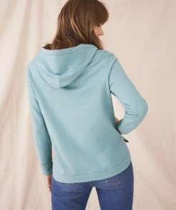 White Stuff Milo Hooded Sweat - Mid Blue 5 White Stuff Milo Hooded Sweat - Mid Blue