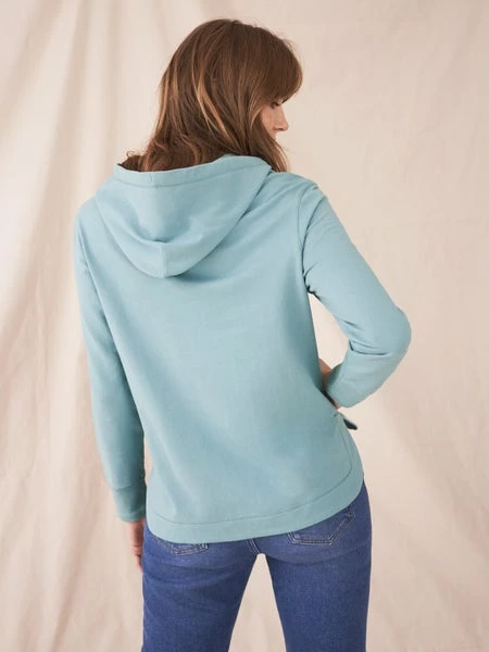 White Stuff Milo Hooded Sweat - Mid Blue 3 White Stuff Milo Hooded Sweat - Mid Blue