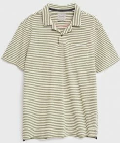 White Stuff Revere Stripe Polo - Light Green Shirt