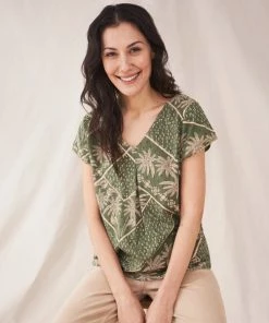 White Stuff Kia Organic Cotton Top - Green Multi 5 White Stuff Kia Organic Cotton Top - Green Multi