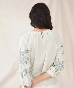 White Stuff Monica Jersey Top - White Multi