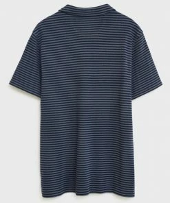 White Stuff Revere Stripe Polo - Dark Navy Shirt