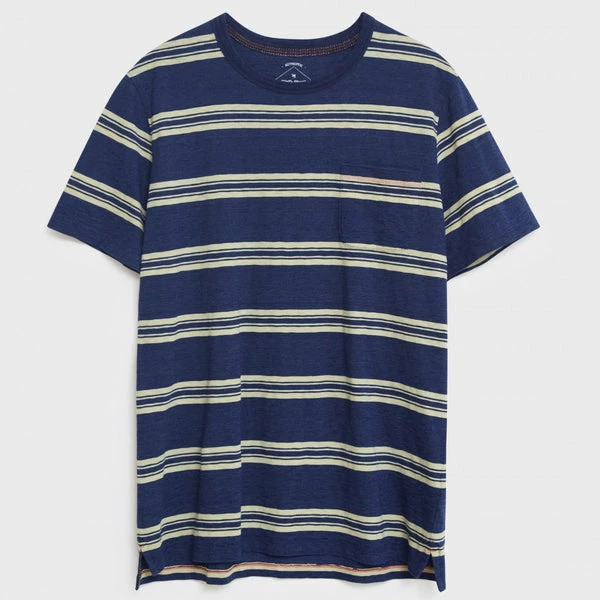 White Stuff Block Stripe T-Shirt - Indigo Blue 1 White Stuff Block Stripe T-Shirt - Indigo Blue