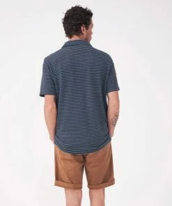 White Stuff Revere Stripe Polo - Dark Navy Shirt