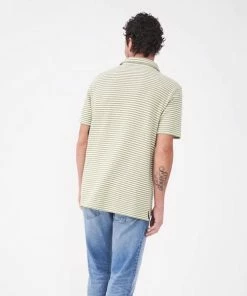 White Stuff Revere Stripe Polo - Light Green Shirt