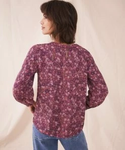 White Stuff Aubree Top - Plum Multi
