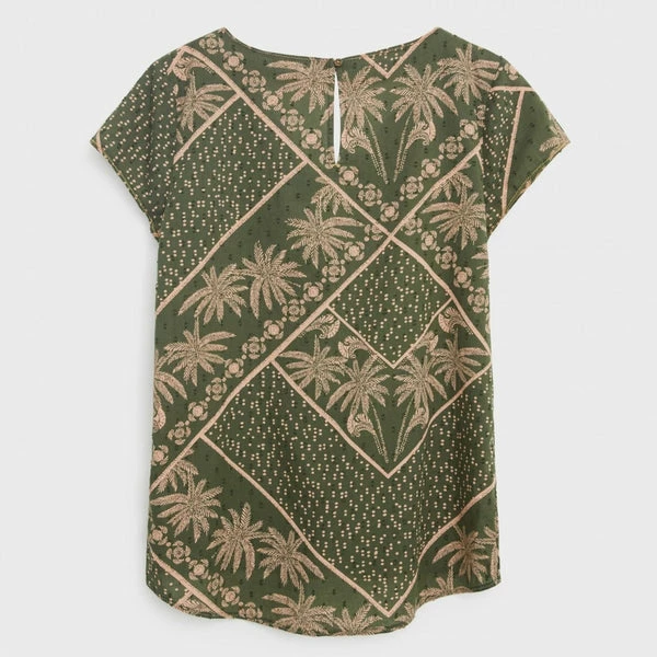 White Stuff Kia Organic Cotton Top - Green Multi 1 White Stuff Kia Organic Cotton Top - Green Multi