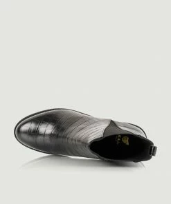 Bobbies Paris Camden Croco Effect Leather Boots